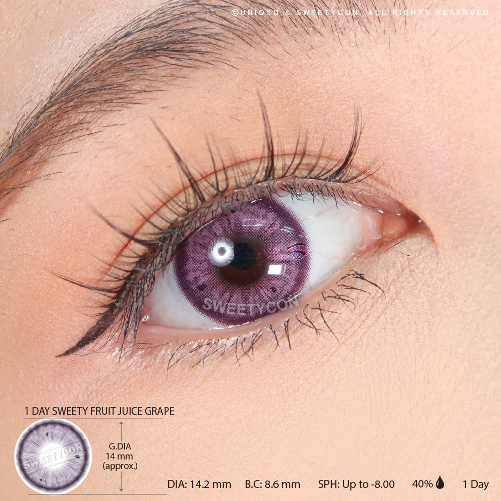 1 Day Sweety Fruit Juice Grape (2 or 10 lenses/pack) - Image 3