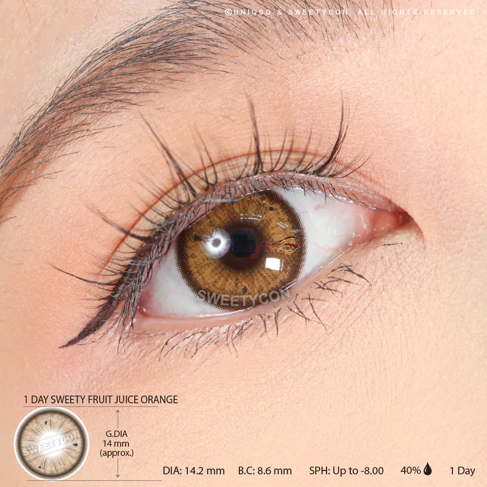1 Day Sweety Fruit Juice Orange (2 or 10 lenses/pack) - Image 3