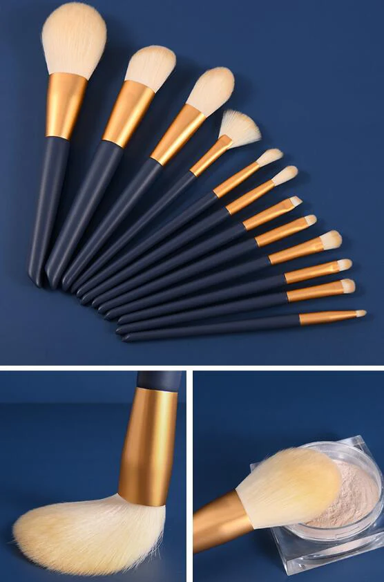 12PCS Natural Hair Makeup Brushes - Image 2