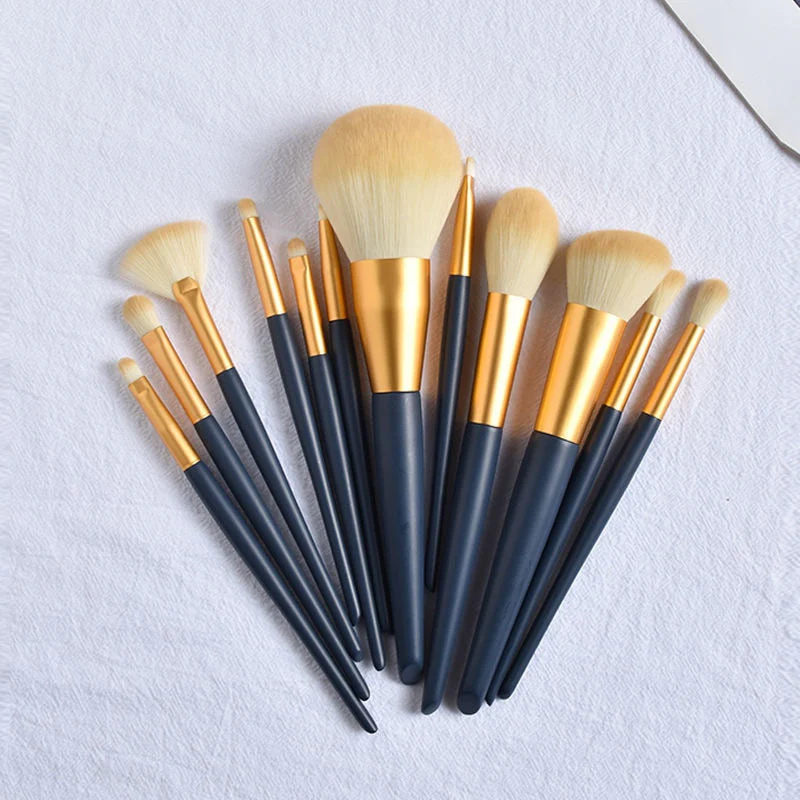 12PCS Natural Hair Makeup Brushes - Image 3