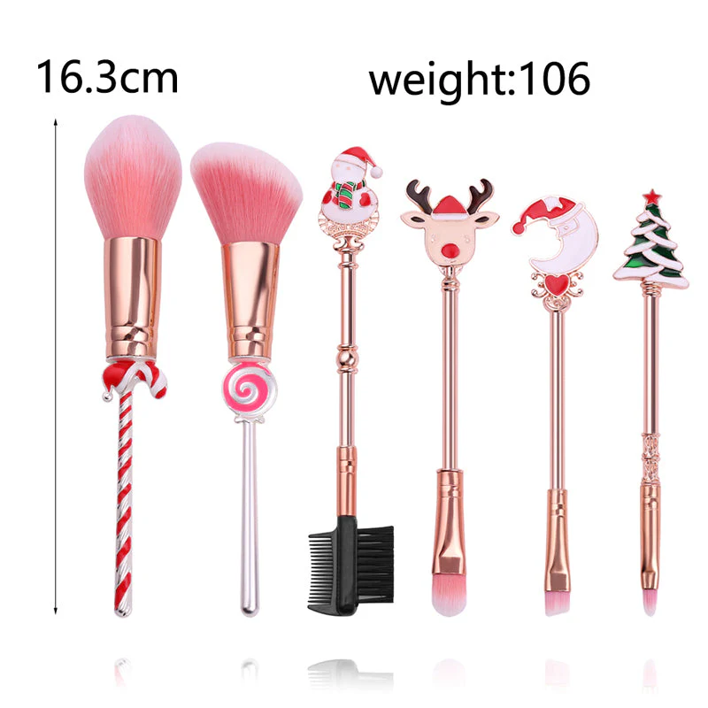 Christmas Makeup Brushes Set - Image 2