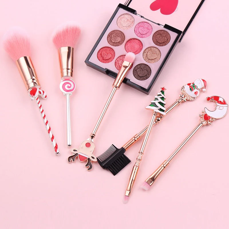 Christmas Makeup Brushes Set - Image 3