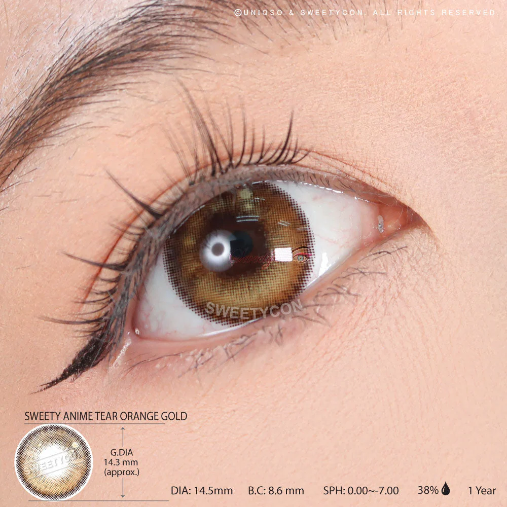 Sweety Anime Tear Orange Gold (1 lens/pack) - Image 3