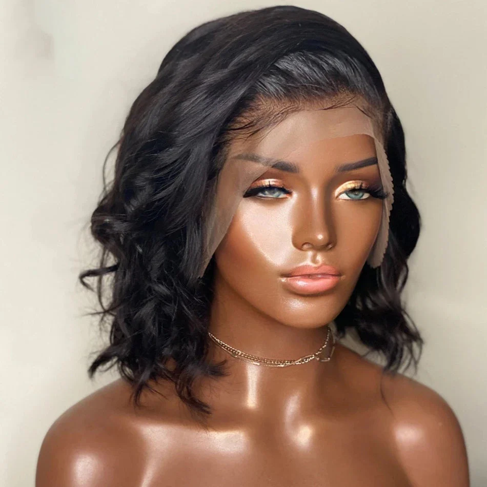 Premium Wig - Big Bling Black Short Curly Lace Front Wig - Image 3