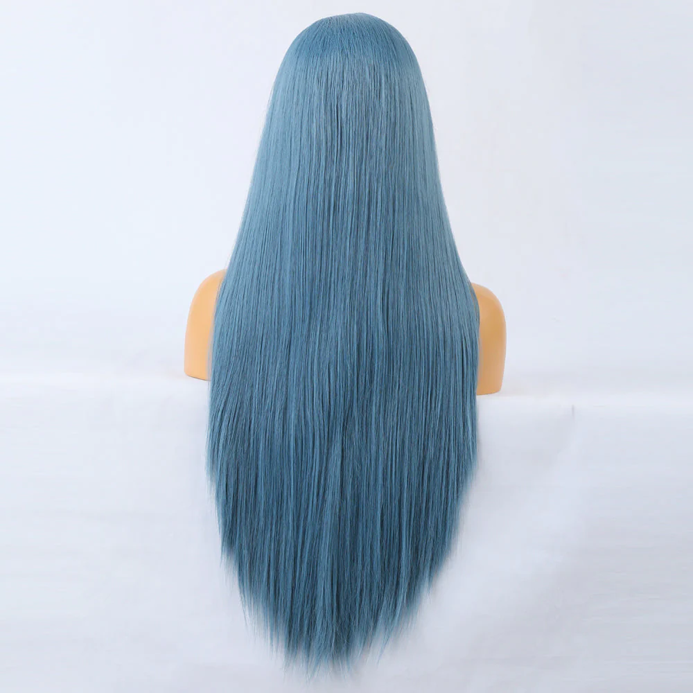 Premium Wig - Charming Victoria Long Straight Blue Hair Wigs - Image 5