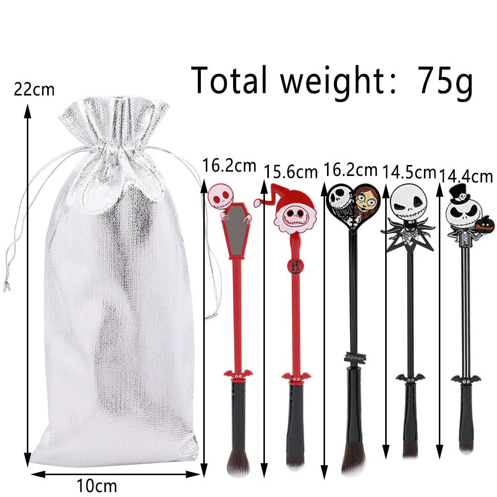 Christmas Horror Night Jack Skull Makeup Brush Tool Set - Image 5