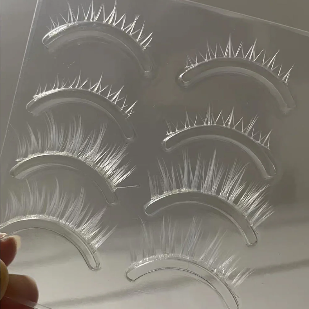 Cosplay Lower and Upper White Eyelash Set - Image 3