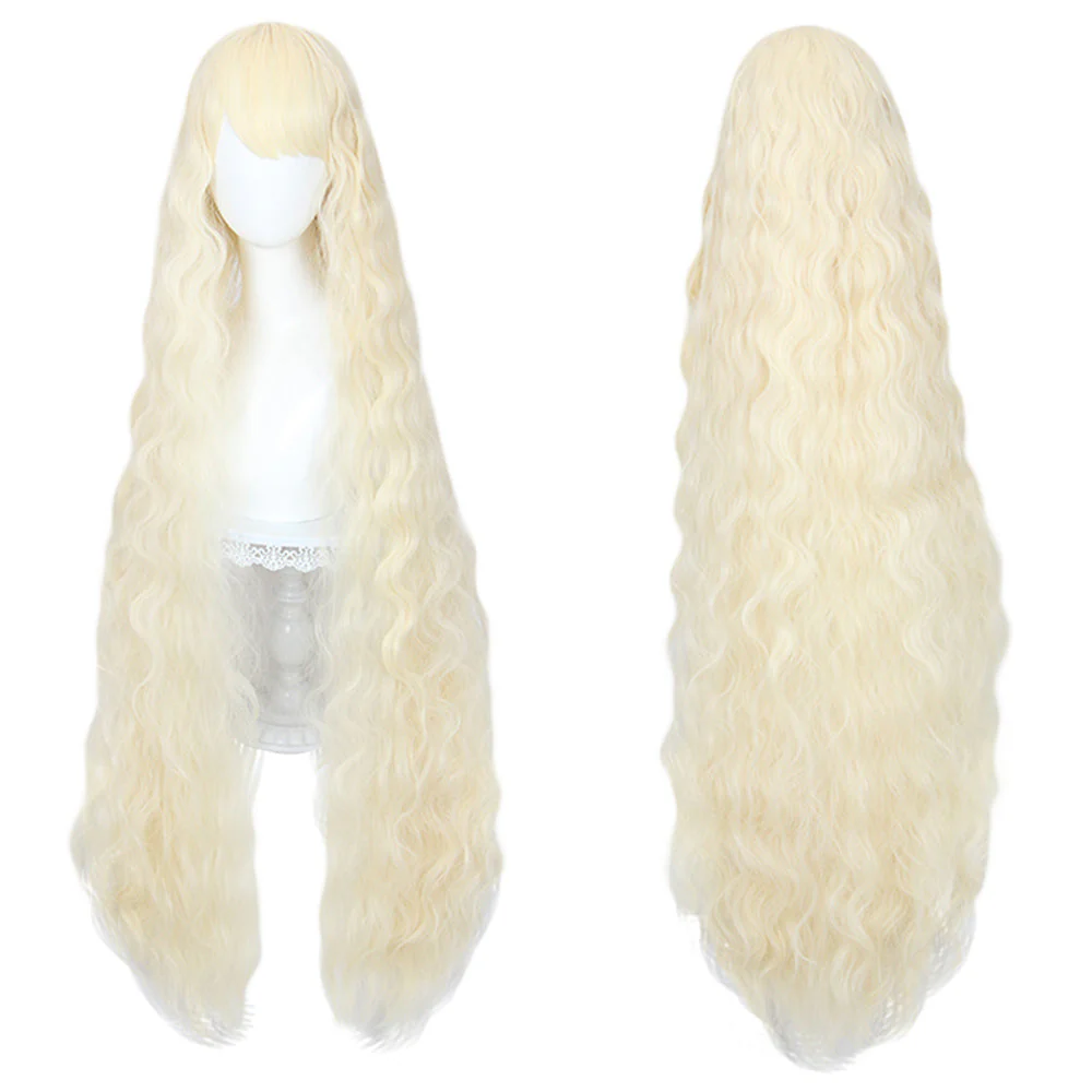Waist Length Wavy Beige Lolita Wig 489C