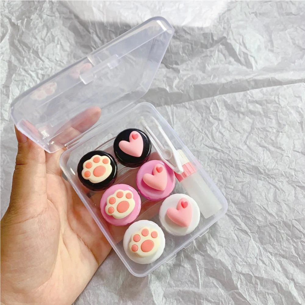 Cute Paw & Love Lens Case Travel Kit (3 Pairs) - Image 8