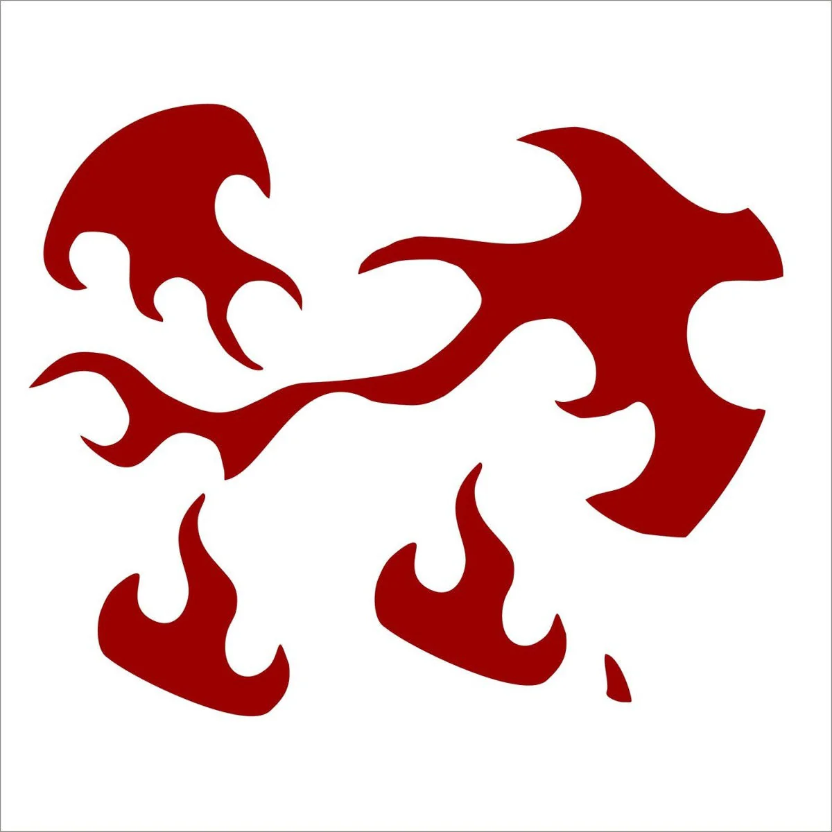 Demon Killer Tattoo Sticker Demon Fire Style C