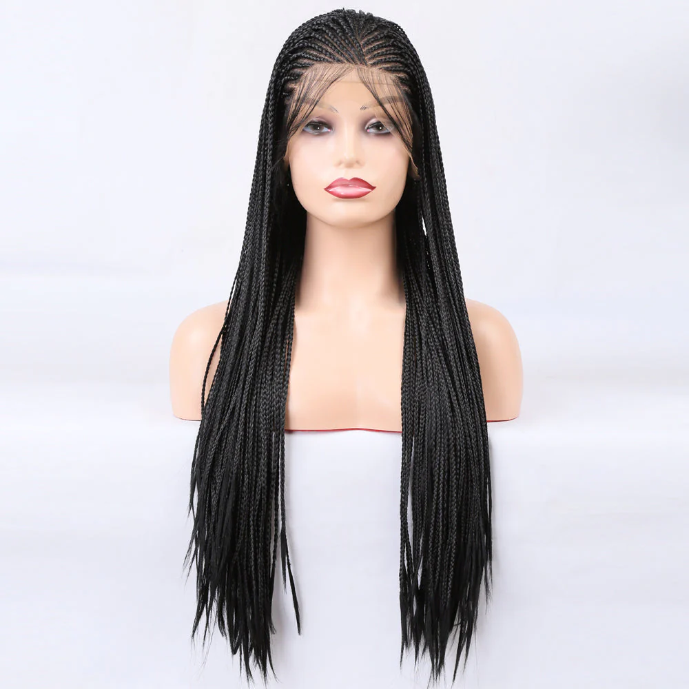 Premium Wig - Elvira Front Lace Long Braided Wigs