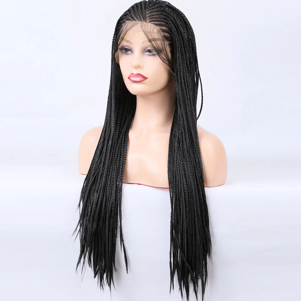 Premium Wig - Elvira Front Lace Long Braided Wigs - Image 2
