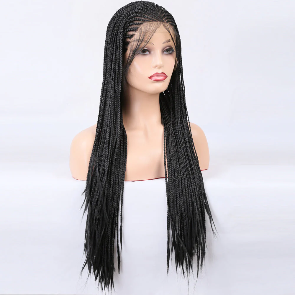 Premium Wig - Elvira Front Lace Long Braided Wigs - Image 3