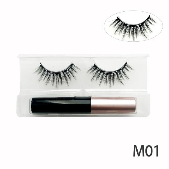 Natural Long Faux Mink Magnetic Eyelashes With Eyeliner - Image 10