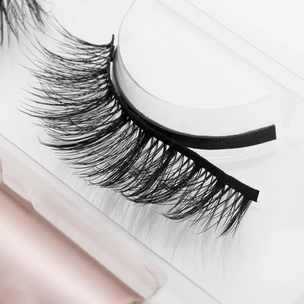Natural Long Faux Mink Magnetic Eyelashes With Eyeliner - Image 5