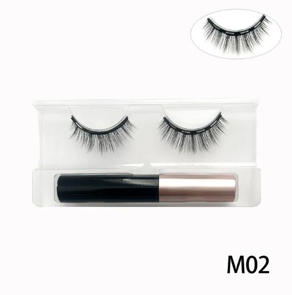 Natural Long Faux Mink Magnetic Eyelashes With Eyeliner - Image 6