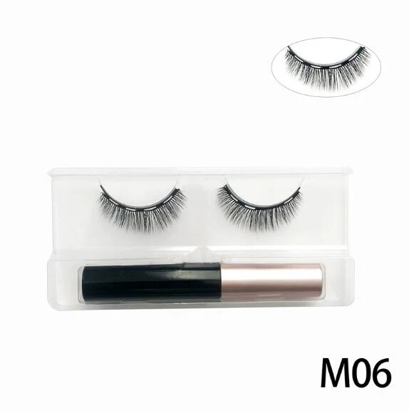 Natural Long Faux Mink Magnetic Eyelashes With Eyeliner - Image 7