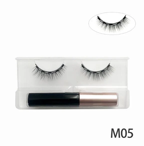 Natural Long Faux Mink Magnetic Eyelashes With Eyeliner - Image 8