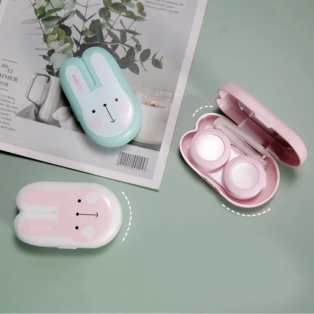 Lens Case Travel Kit - Cute Long Ears Bunny - Image 2