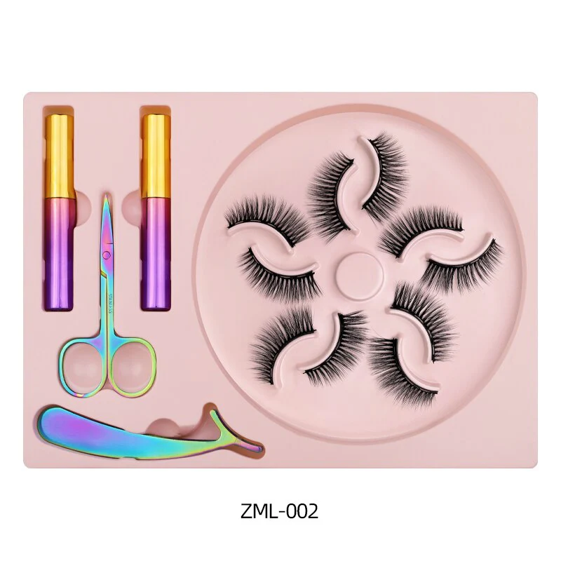 Natural Long Faux Mink Magnetic Eyelashes Full Kit Set (5 Pairs) - Image 8