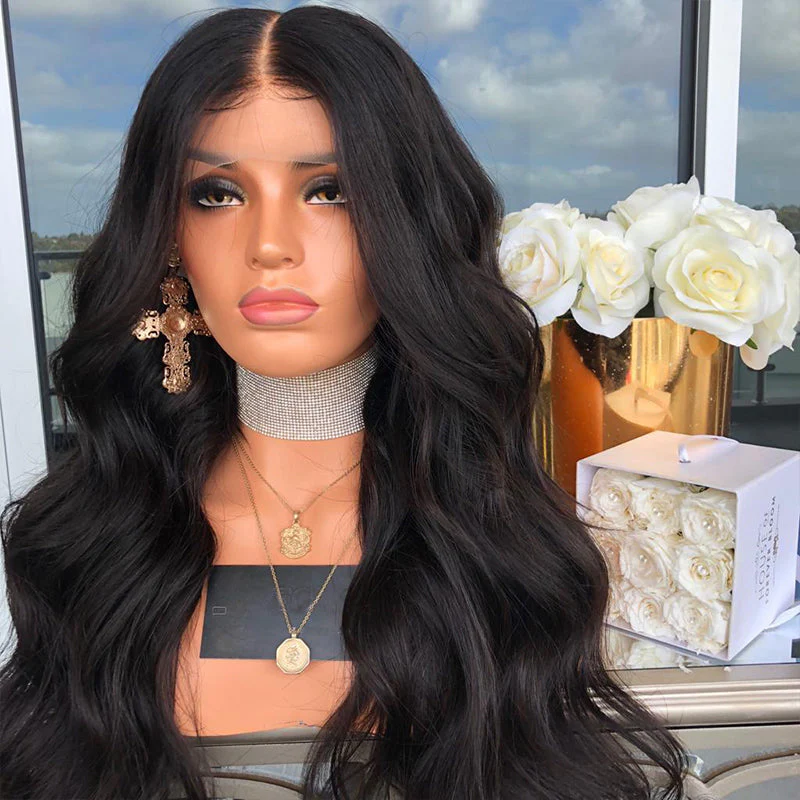 Premium Wig - Mid-Section Long Curly Big Wave Fluffy Lace Front - Image 4