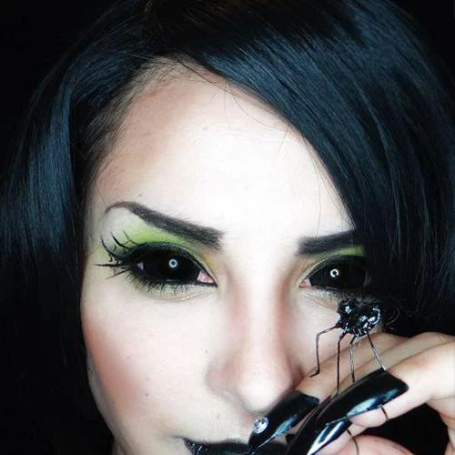 Phantasee Black Sclera Contacts Sabretooth/Blackout/Black (2 lenses/pack) - Image 6