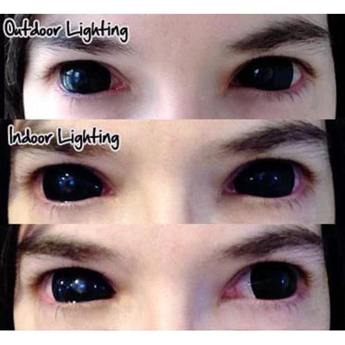 Phantasee Black Sclera Contacts Sabretooth/Blackout/Black (2 lenses/pack) - Image 7