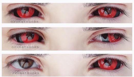 Phantasee Red Black Sclera Contacts Tokyo Ghoul - Red Ghoul/Gremlin (2 lenses/pack) - Image 2