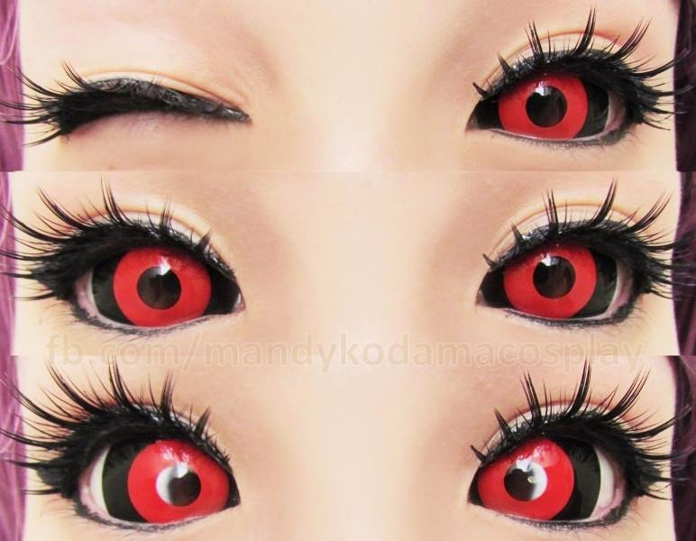 Phantasee Red Black Sclera Contacts Tokyo Ghoul - Red Ghoul/Gremlin (2 lenses/pack) - Image 5