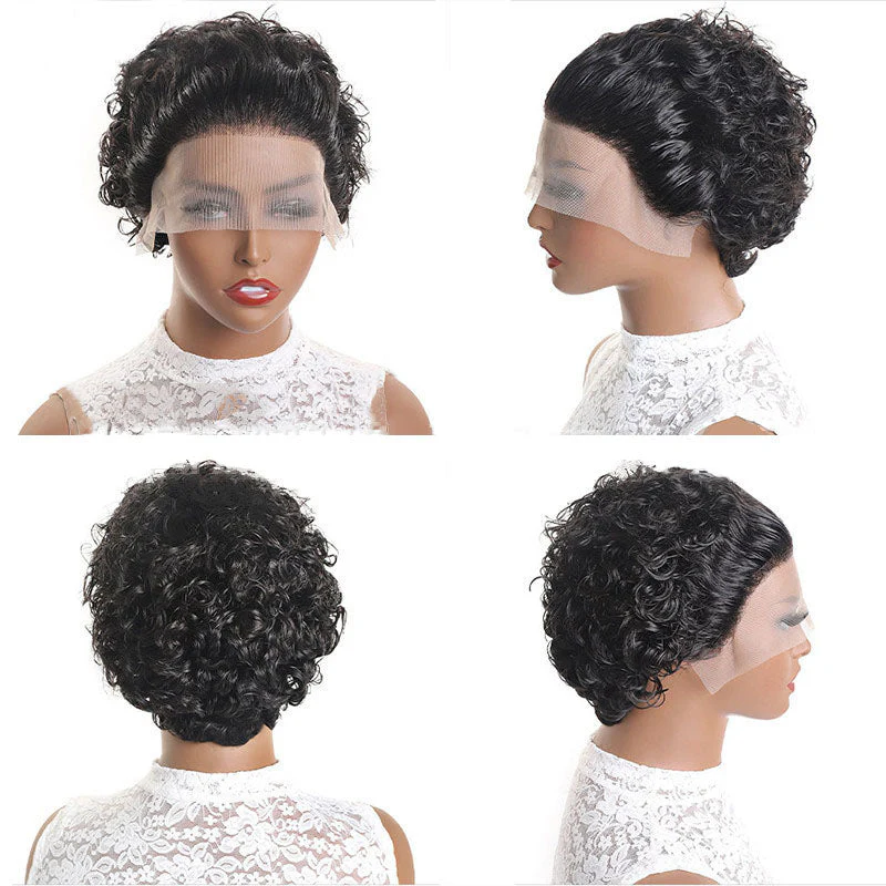 Premium Wig - Dinky Front Lace Short Pixie Hair Wig - Image 4