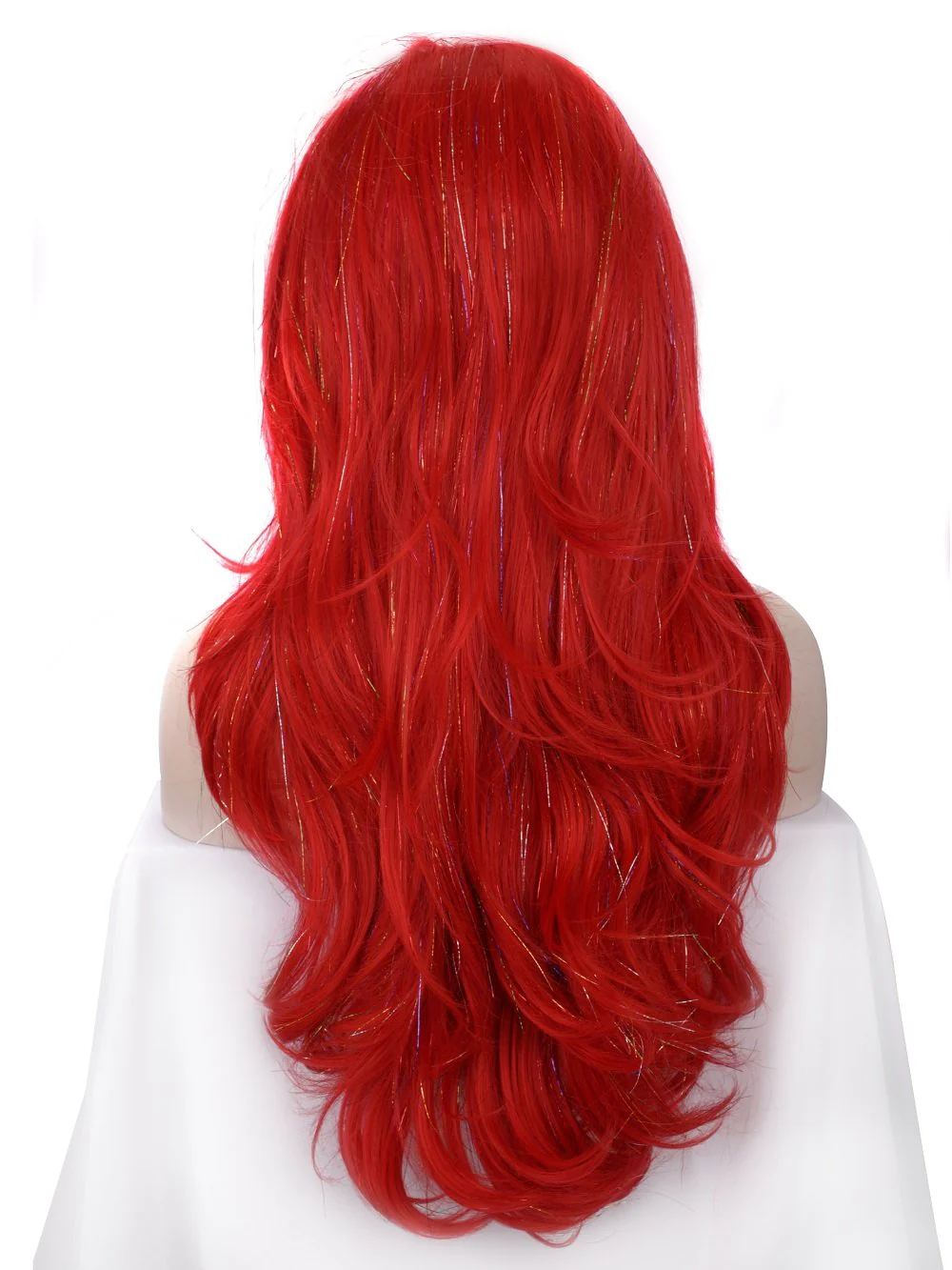 Premium Wig - Poppy Red Layered Lace Front Tinsel - Image 4