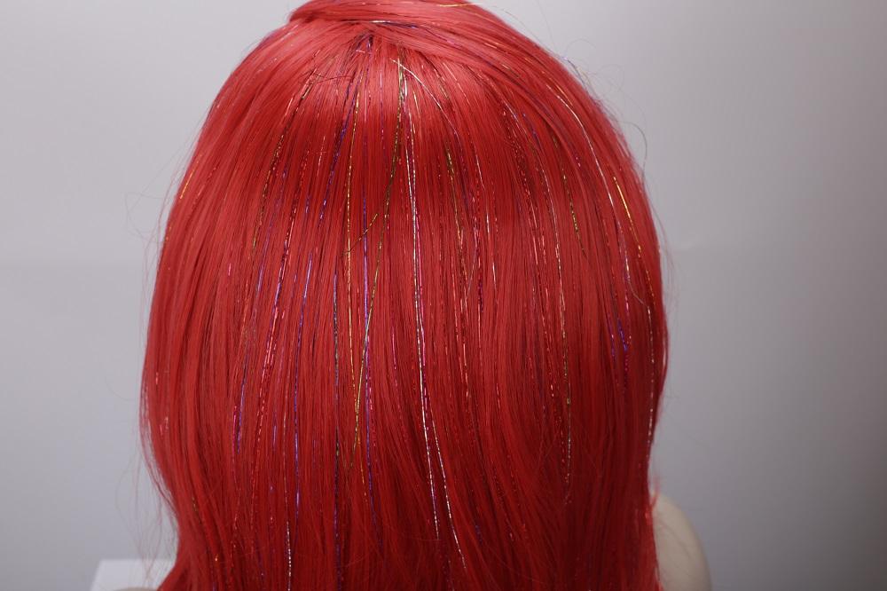 Premium Wig - Poppy Red Layered Lace Front Tinsel - Image 5
