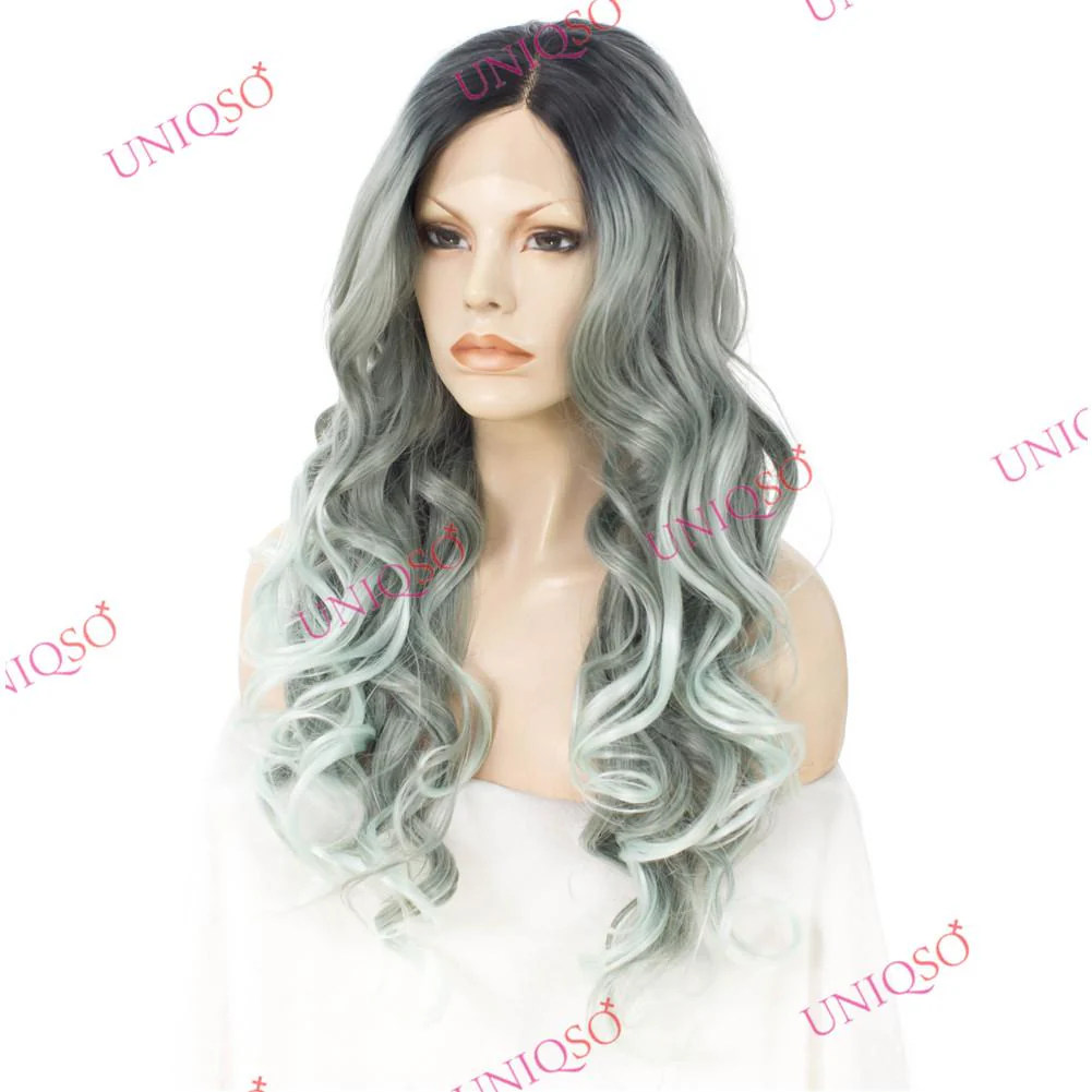 Premium Wig - Reverse Balayage Grey Wig - Image 3