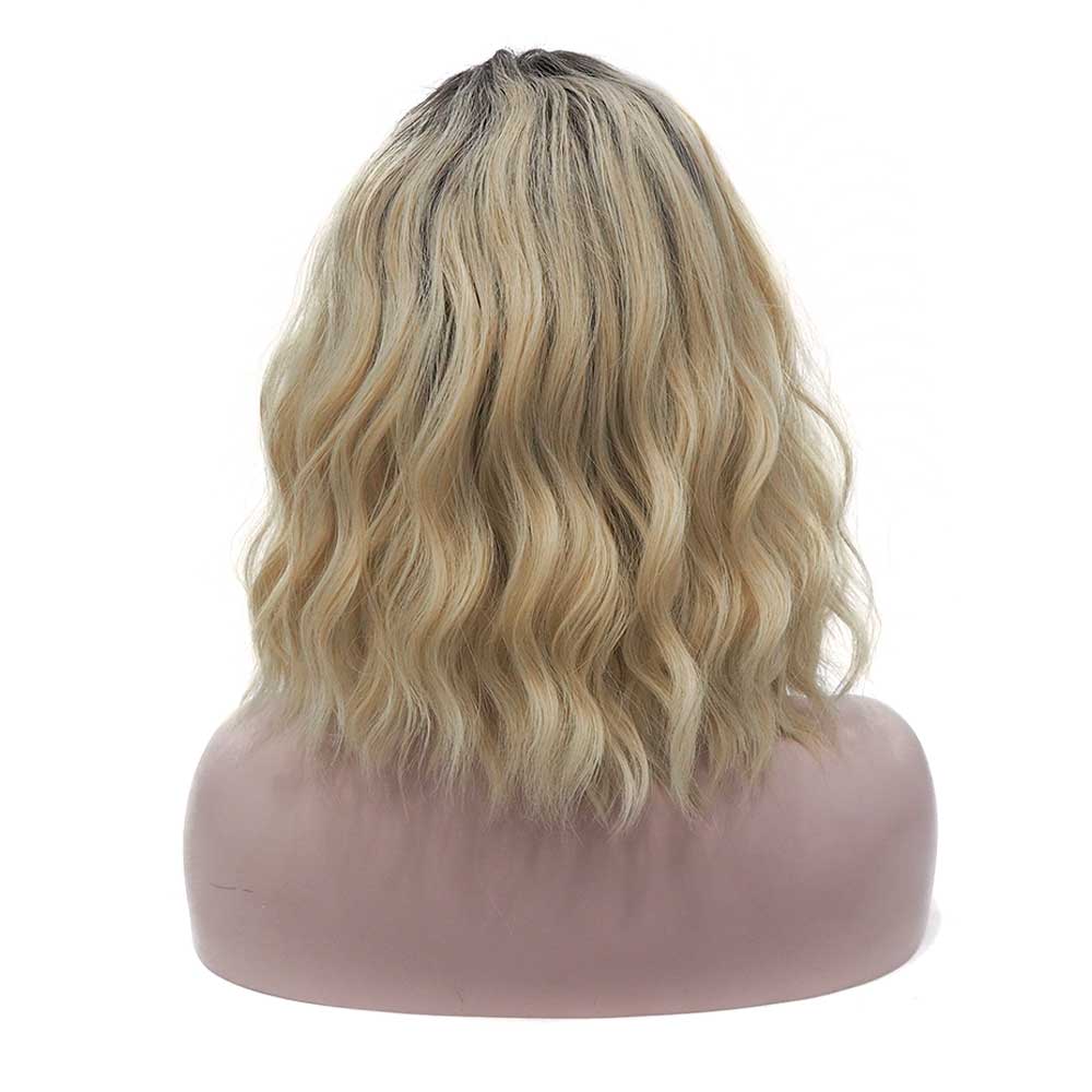 Premium Wig - Rooted Sunflower Fringe in Shoulder Length Wave Lace Front Wig - Image 4