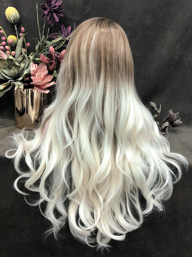 Premium Wig - Toffee Blonde Ombre Long Lace Front - Image 2