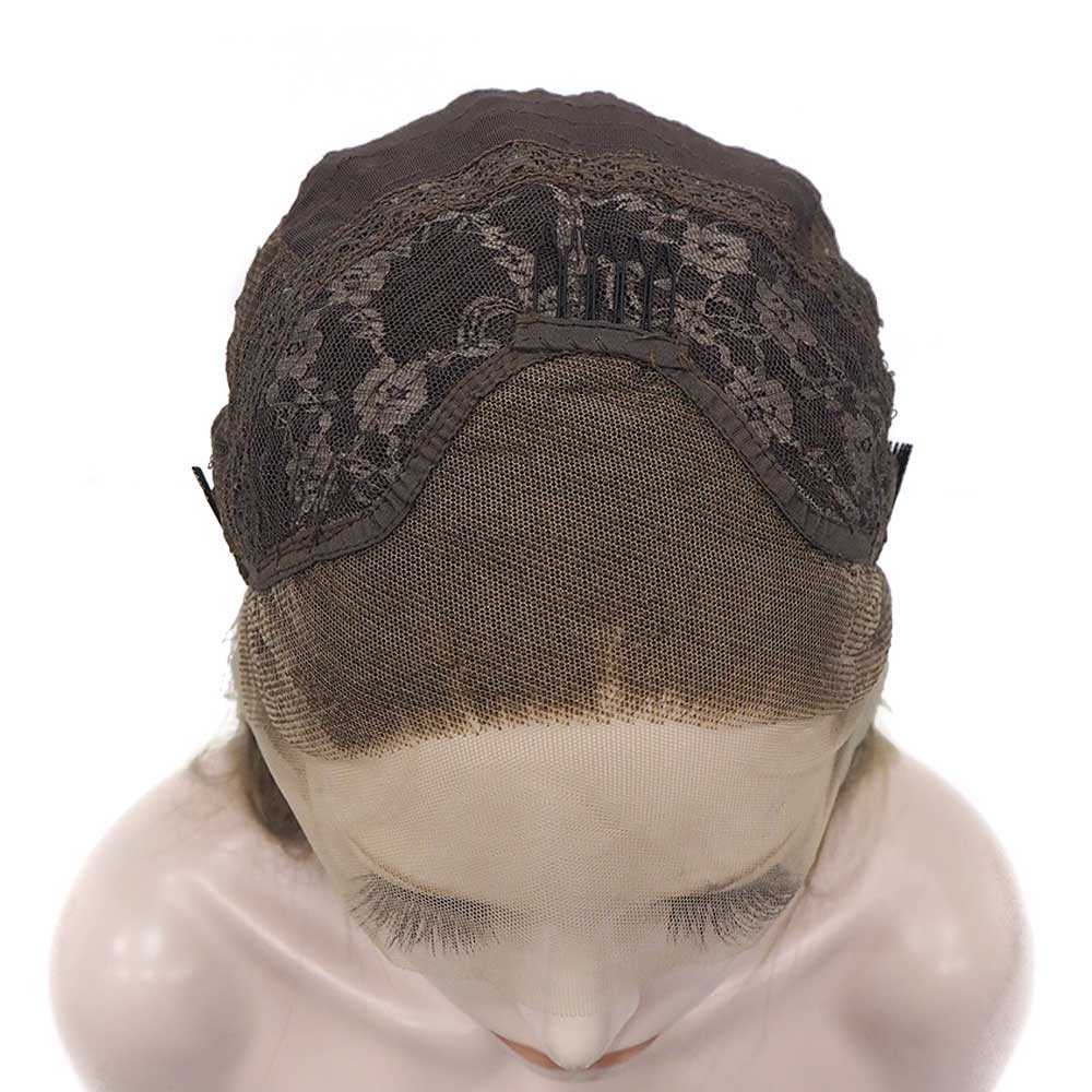 Premium Wig - Two-tone Tortilla Brown Long Straight Lace Front Wig - Image 5