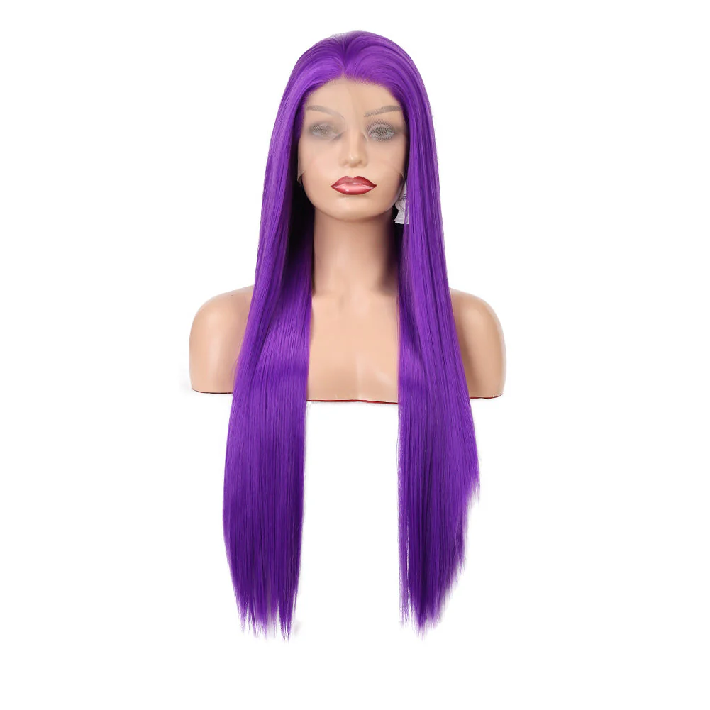 Purple Revolution Front Lace Straight Hair Wig