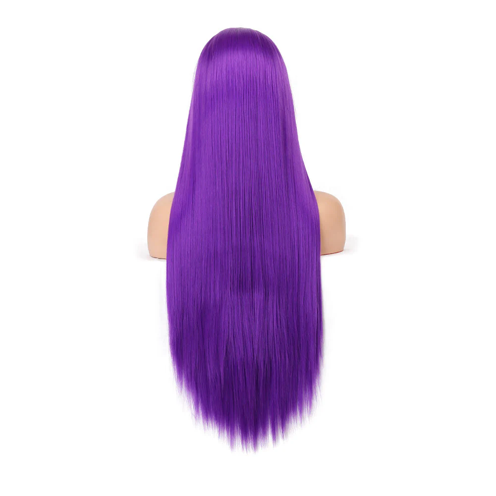 Purple Revolution Front Lace Straight Hair Wig - Image 4