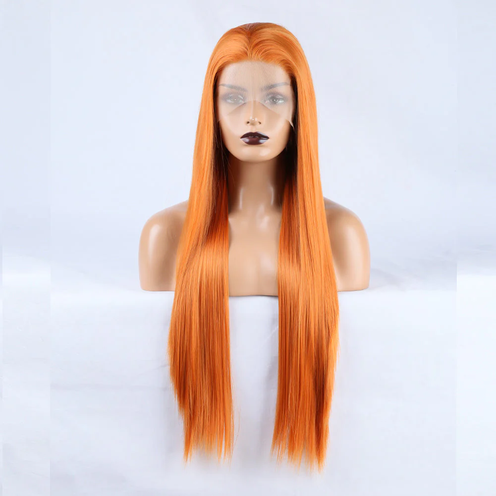 Ritzy Orange Front Lace Wig - Image 2