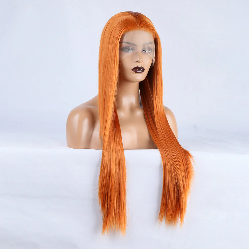 Ritzy Orange Front Lace Wig - Image 4