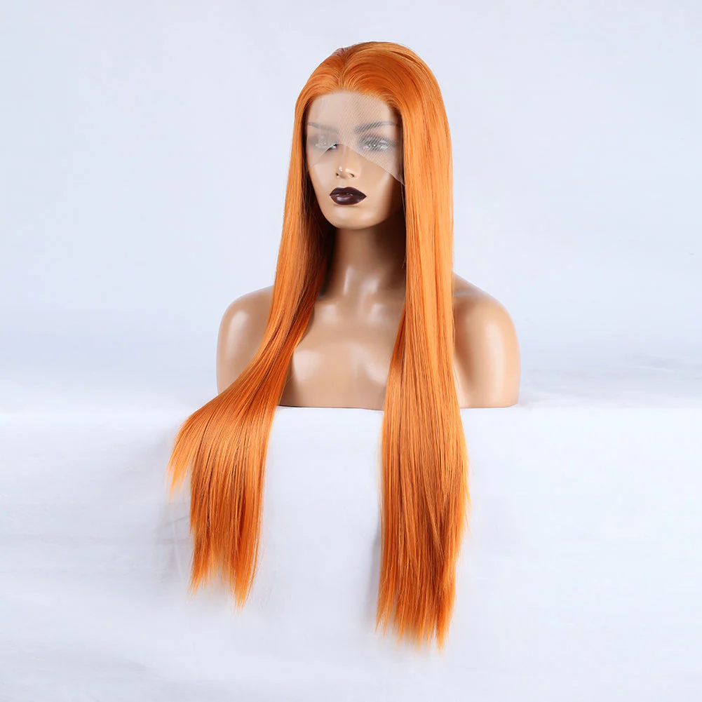 Ritzy Orange Front Lace Wig - Image 5