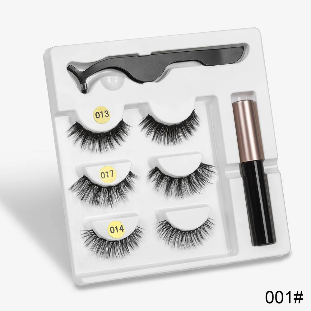 Sexy Sheep Mixed Designs Faux Mink Magnetic Eyelashes Kit Set (3 Pairs) - Image 5