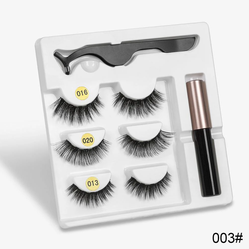 Sexy Sheep Mixed Designs Faux Mink Magnetic Eyelashes Kit Set (3 Pairs) - Image 7