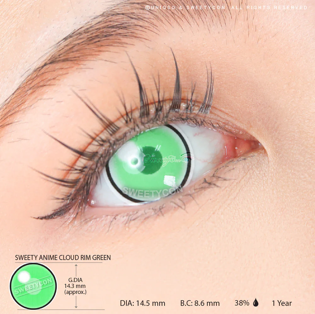 Sweety Anime Cloud Rim Green (1 lens/pack) - Image 3