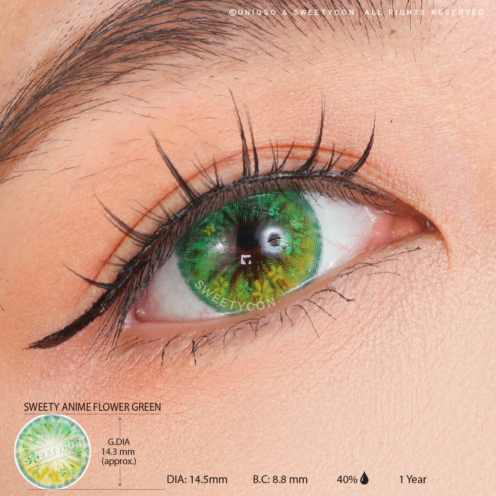 Sweety Anime Flower Green (1 lens/pack) - Image 3