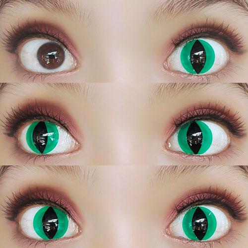 Sweety Crazy Alian Green Cat (1 lens/pack) - Image 2
