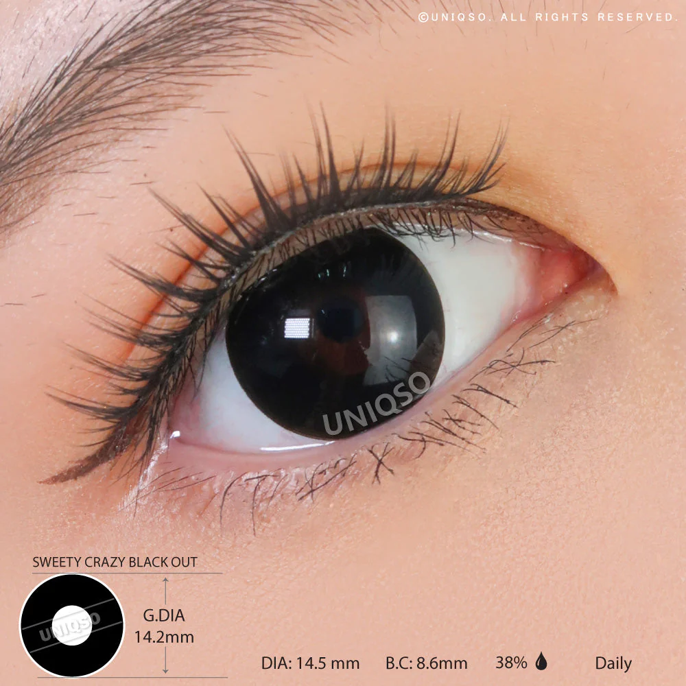 Sweety Crazy Black Out - 1 Day Disposable (1 lens/pack) - Image 4