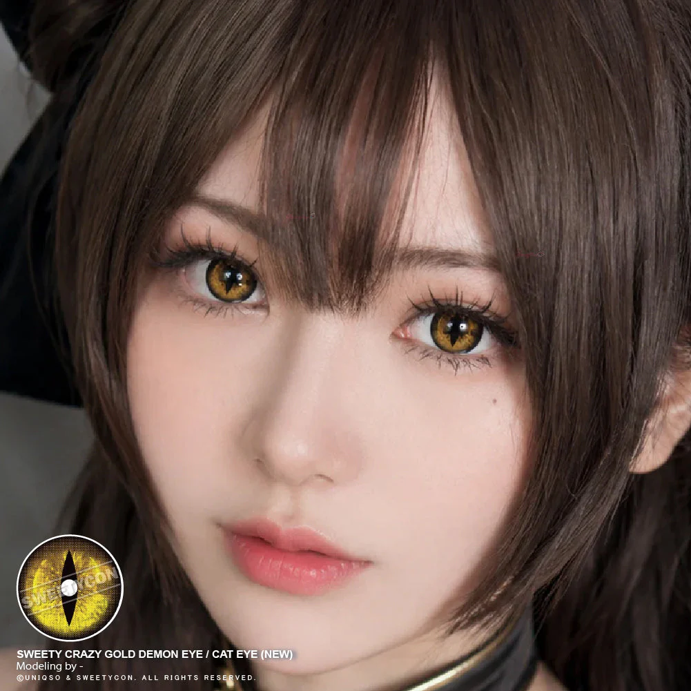 Sweety Crazy Gold Demon Eye / Cat Eye (New) (1 lens/pack) - Image 6