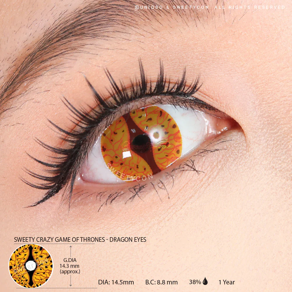 Sweety Crazy Orange Dragon Eyes (1 lens/pack) - Image 3