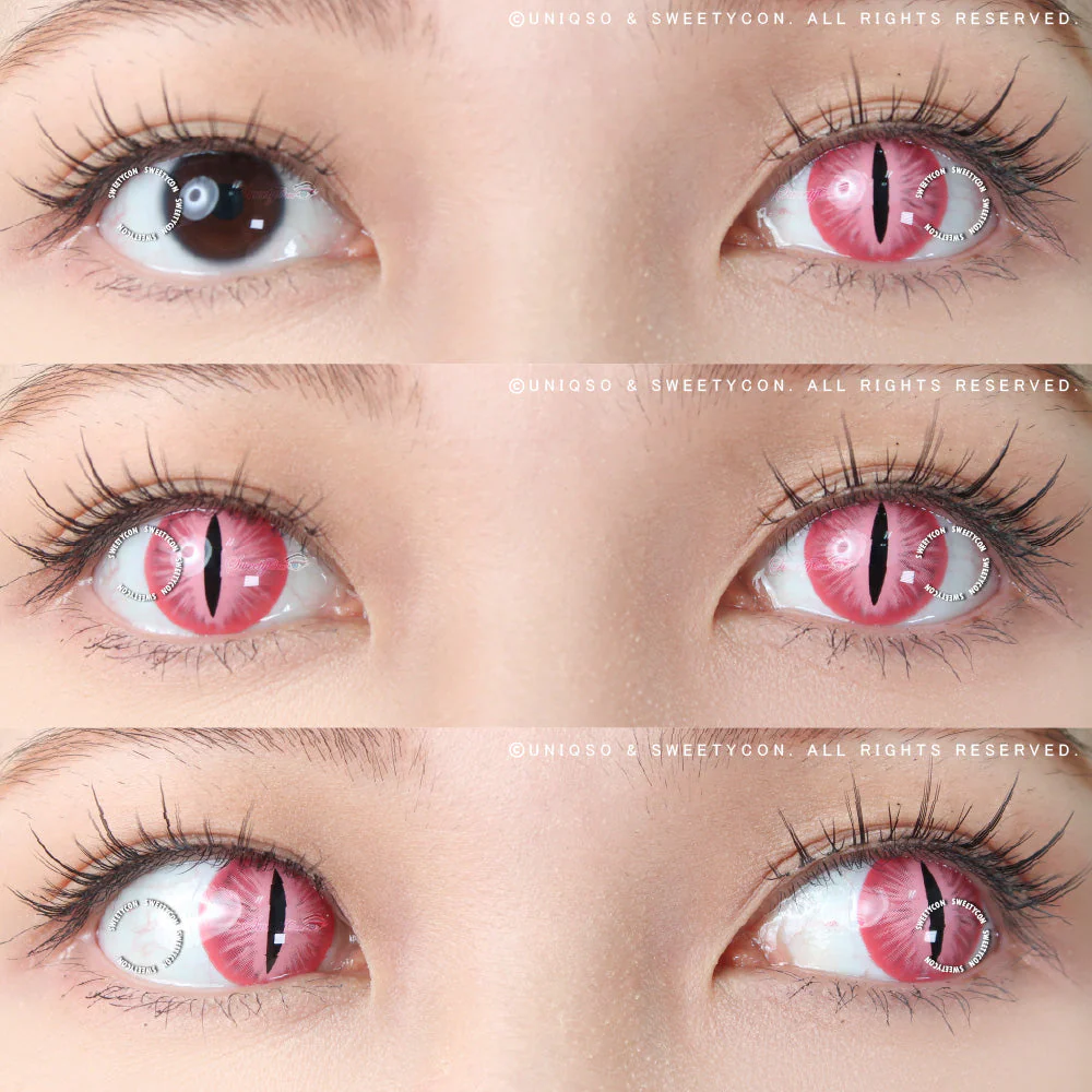 Sweety Crazy Pink Demon Eye / Cat Eye (New) (1 lens/pack) - Image 2